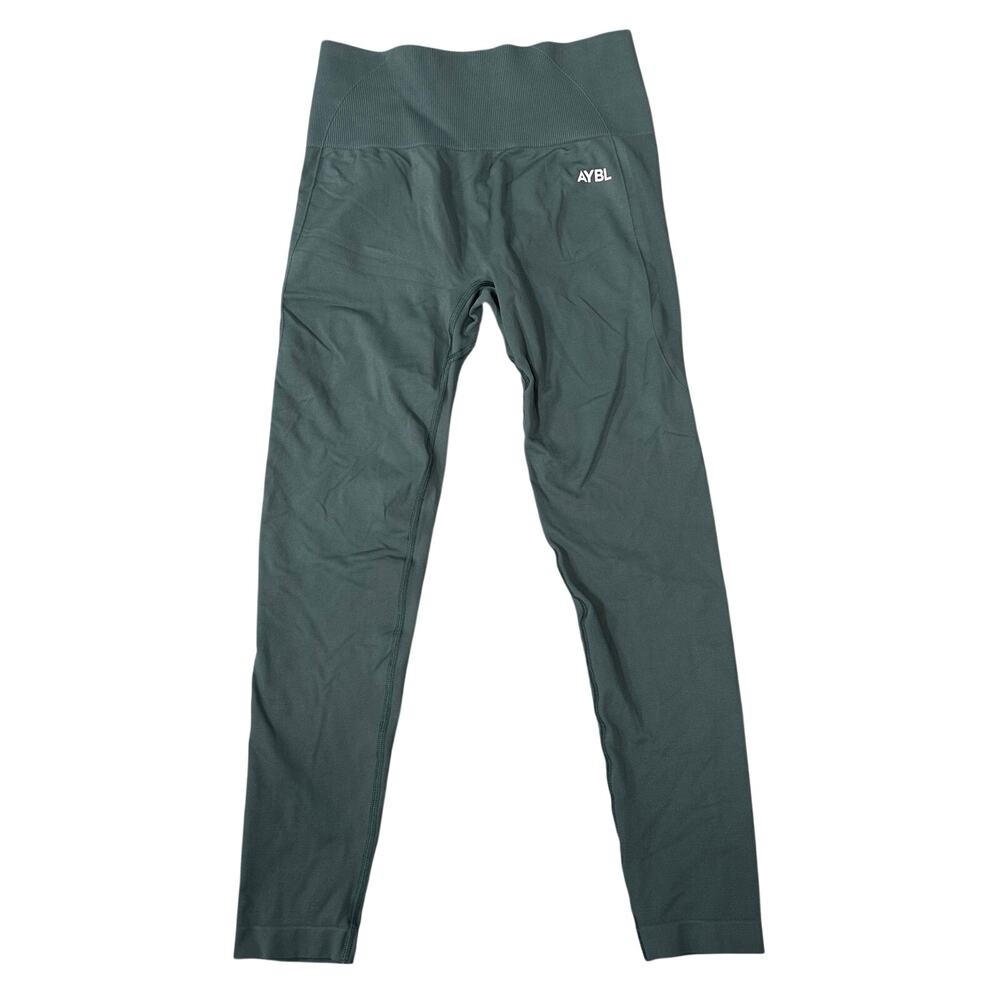 AYBL Women's seamless Ribbed Leggings Green Size S
